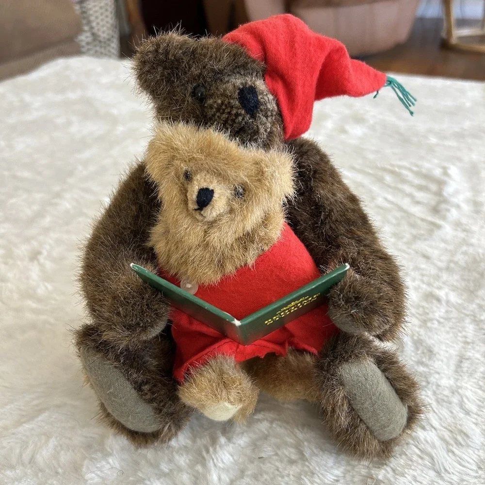 Mary Meyer Dark Brown Mama & Baby Bedtime Stories‎ Collector Bear Jointed